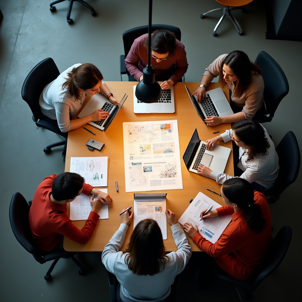 Gruppenarbeit beim Datenvisualisierungs-Workshop